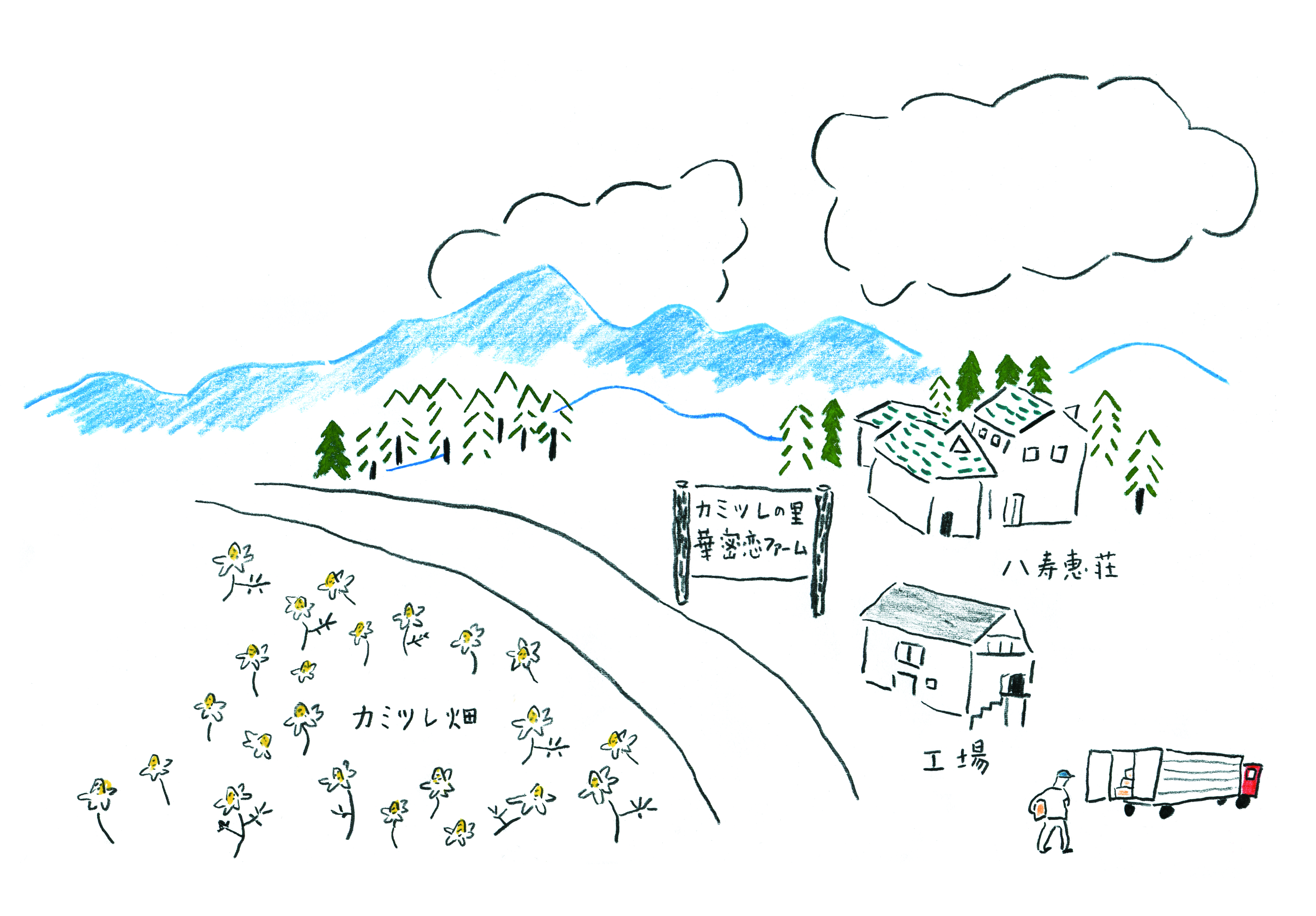 国産カモミールのスキンケア「華密恋」が手がける宿『八寿恵荘』2015年5月 リニューアルオープン！ 建材、環境、寝具、食事などすみずみまで、自然素材にこだわり安心して心地よく過ごしていただける、心を配った宿に生まれ変わります。