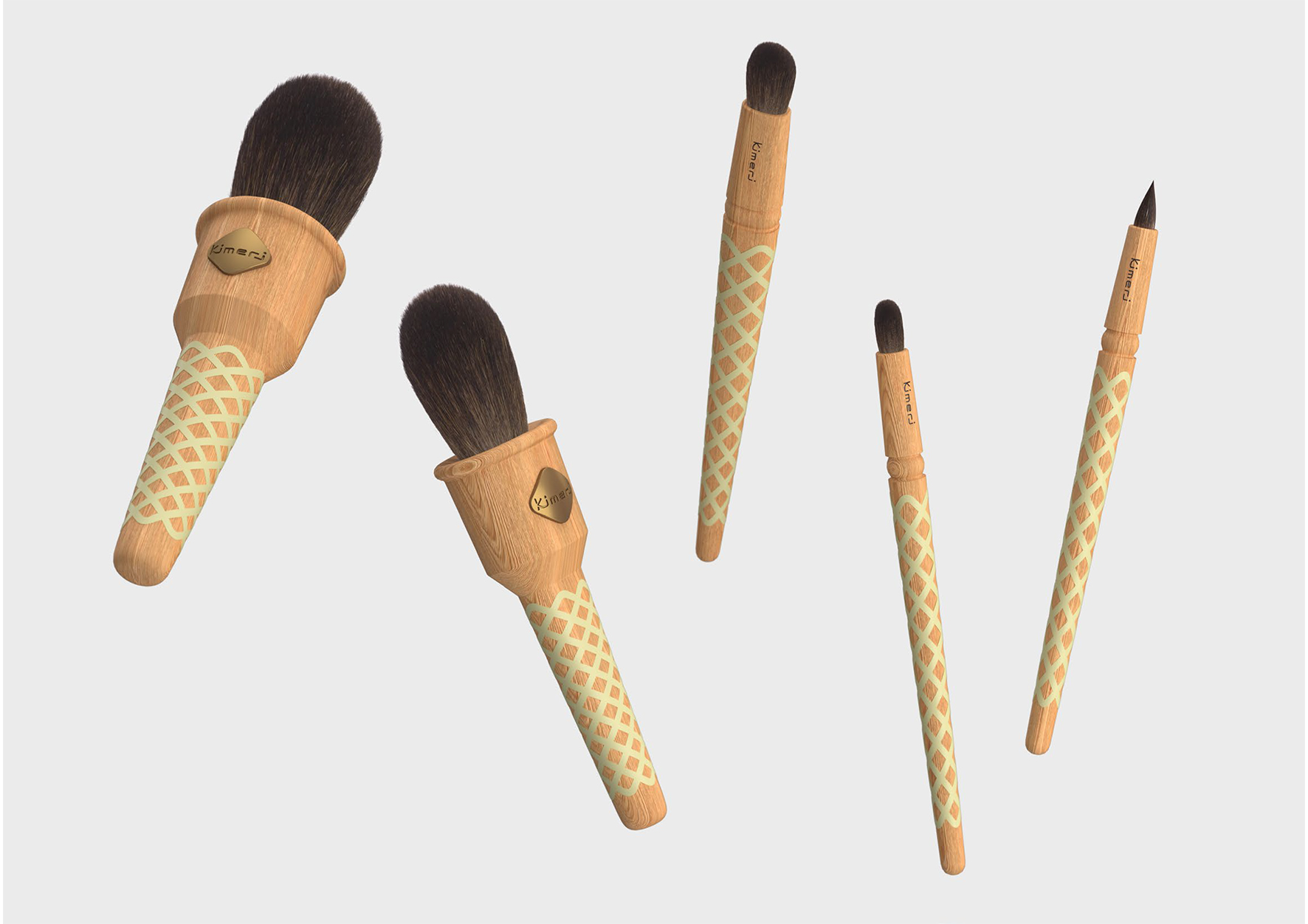 アイスクリームのようなOTONA KAWAIIユニークデザインの本格メイクブラシ  メイドインジャンパンの熊野筆新ブランド「Kimeri（キメリ）」誕生